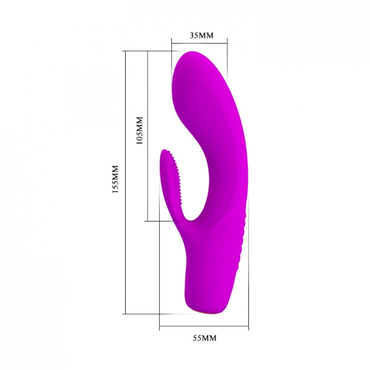 Pretty Love Tim Vibrador Ponto G com Estimulador Clitoriano e 12 Modos de Vibração Vip Mix