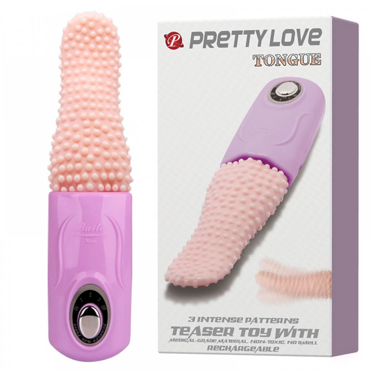 Estimulador Formato Língua com 3 Modos de Vibração e Rotação Pretty Love Tongue Miss Collection Estimulador Formato Língua com 3 Modos de Vibração e Rotação Pretty Love Tongue Miss Collection