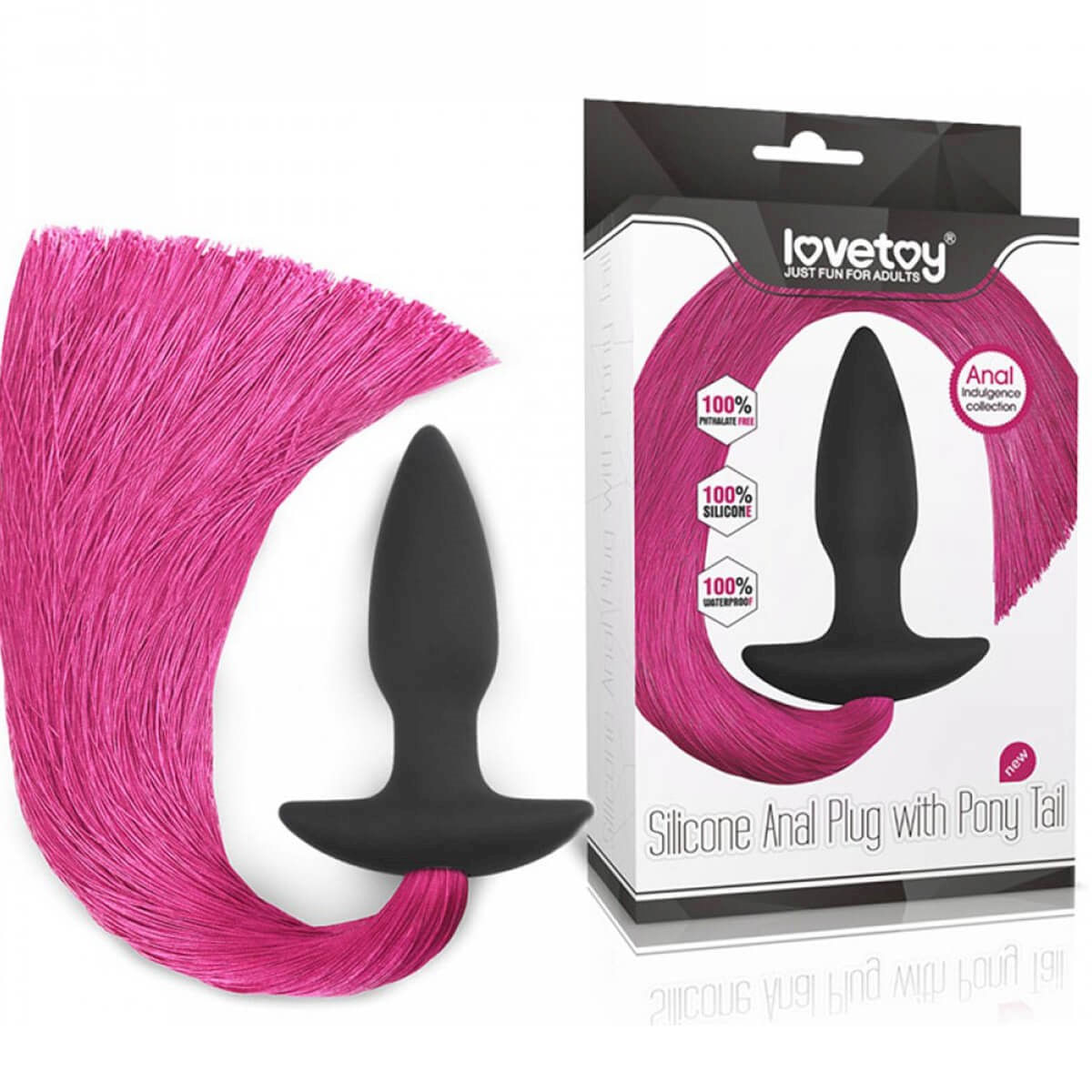 Plug em Silicone a Prova d'agua com Rabo de Cavalo Miss Collection em 10X Sem Juros Plug em Silicone a Prova d'agua com Rabo de Cavalo Miss Collection em 10X Sem Juros