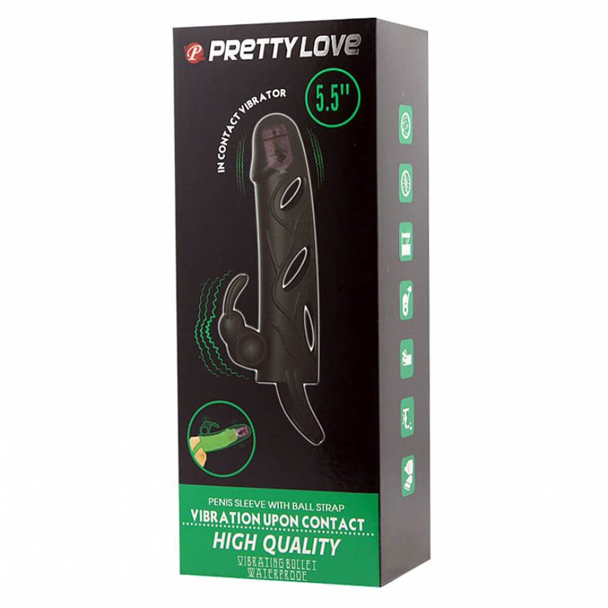 Capa Peniana Extensora com Anel Escrotal e Vibrador 14x3,3 cm Miss Collection Capa Peniana Extensora com Anel Escrotal e Vibrador 14x3,3 cm Miss Collection