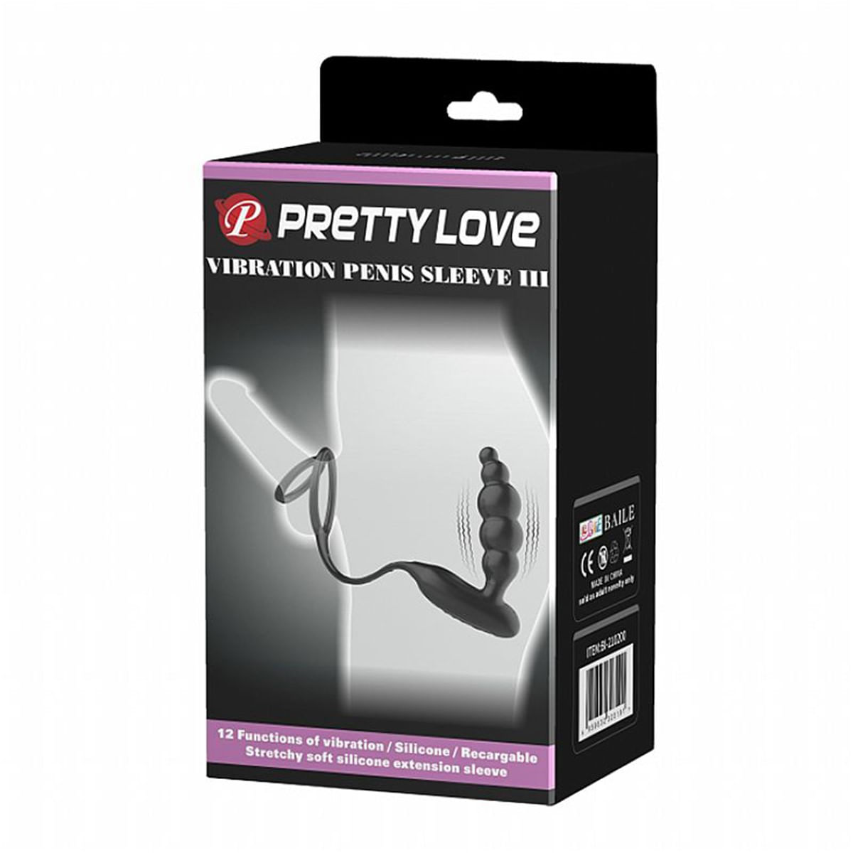 Sleeve III Anel Peniano com Plug Anal Pretty Love  Miss Collection