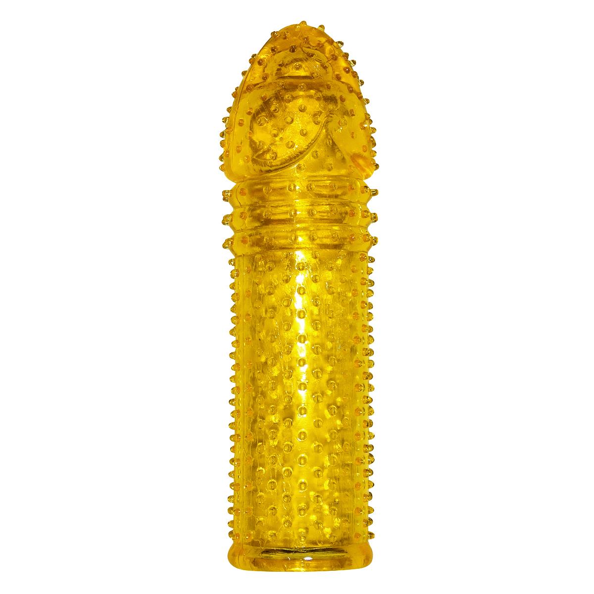 Capa Peniana Amarela Extensora com Estimulador Miss Collection