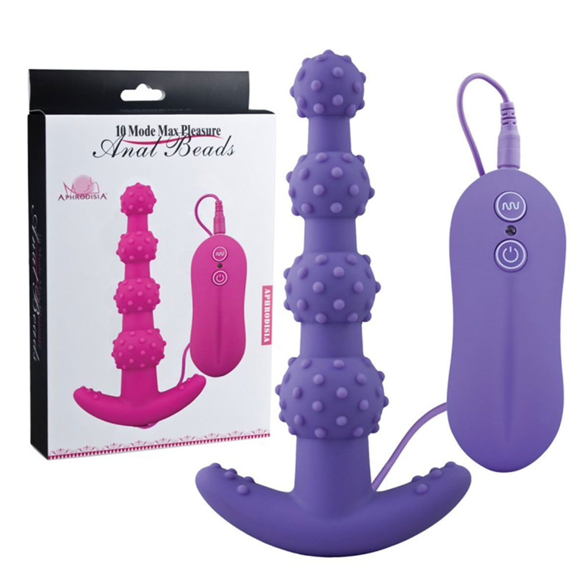 Plug Anal com Vibrador em Silicone com Bolinhas Miss Collection em 10X Sem Juros Plug Anal com Vibrador em Silicone com Bolinhas Miss Collection em 10X Sem Juros