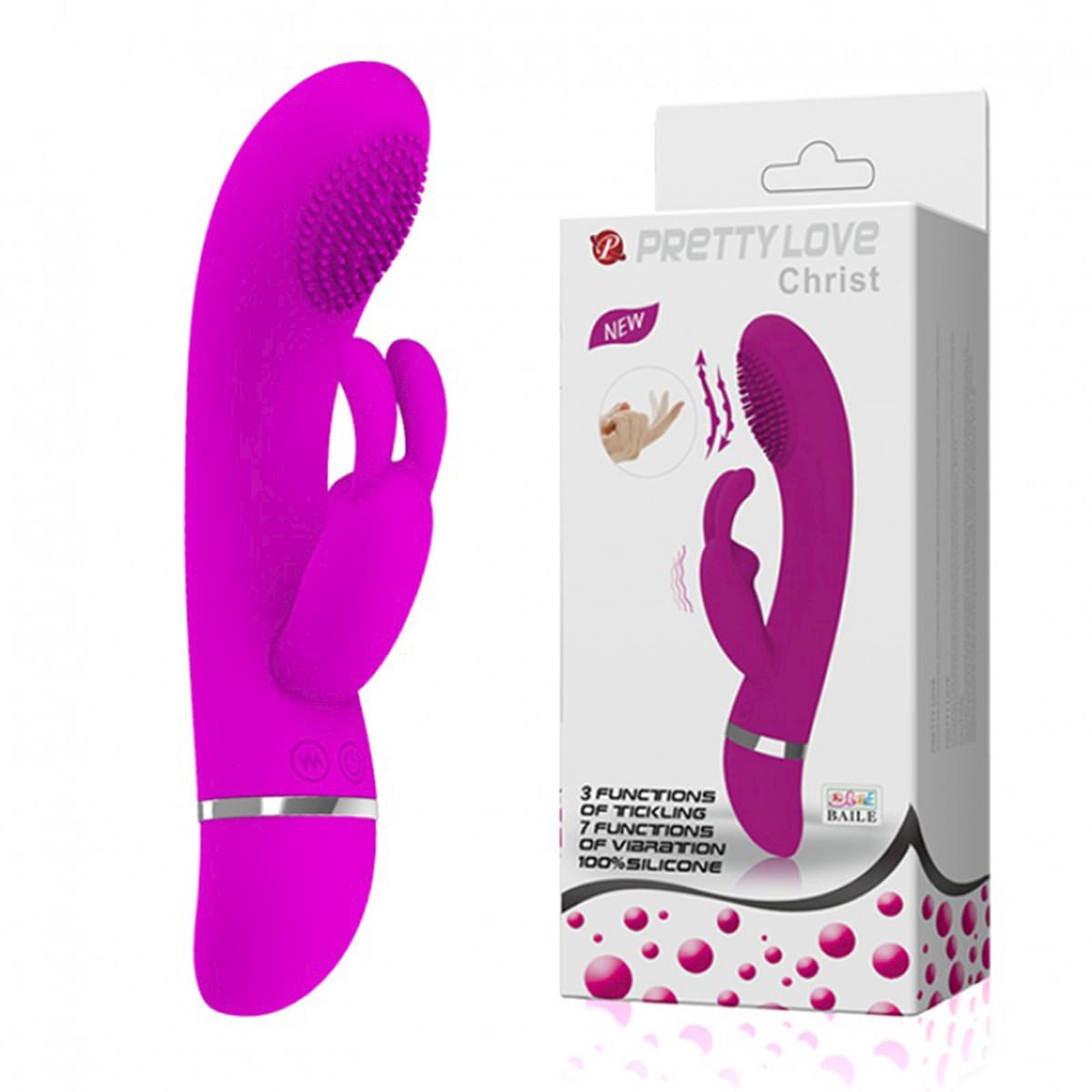 Vibrador com Estimulador Formato Coelho com 3 Intensidades de Vibração Pre Love Miss Collection Vibrador com Estimulador Formato Coelho com 3 Intensidades de Vibração Pre Love Miss Collection