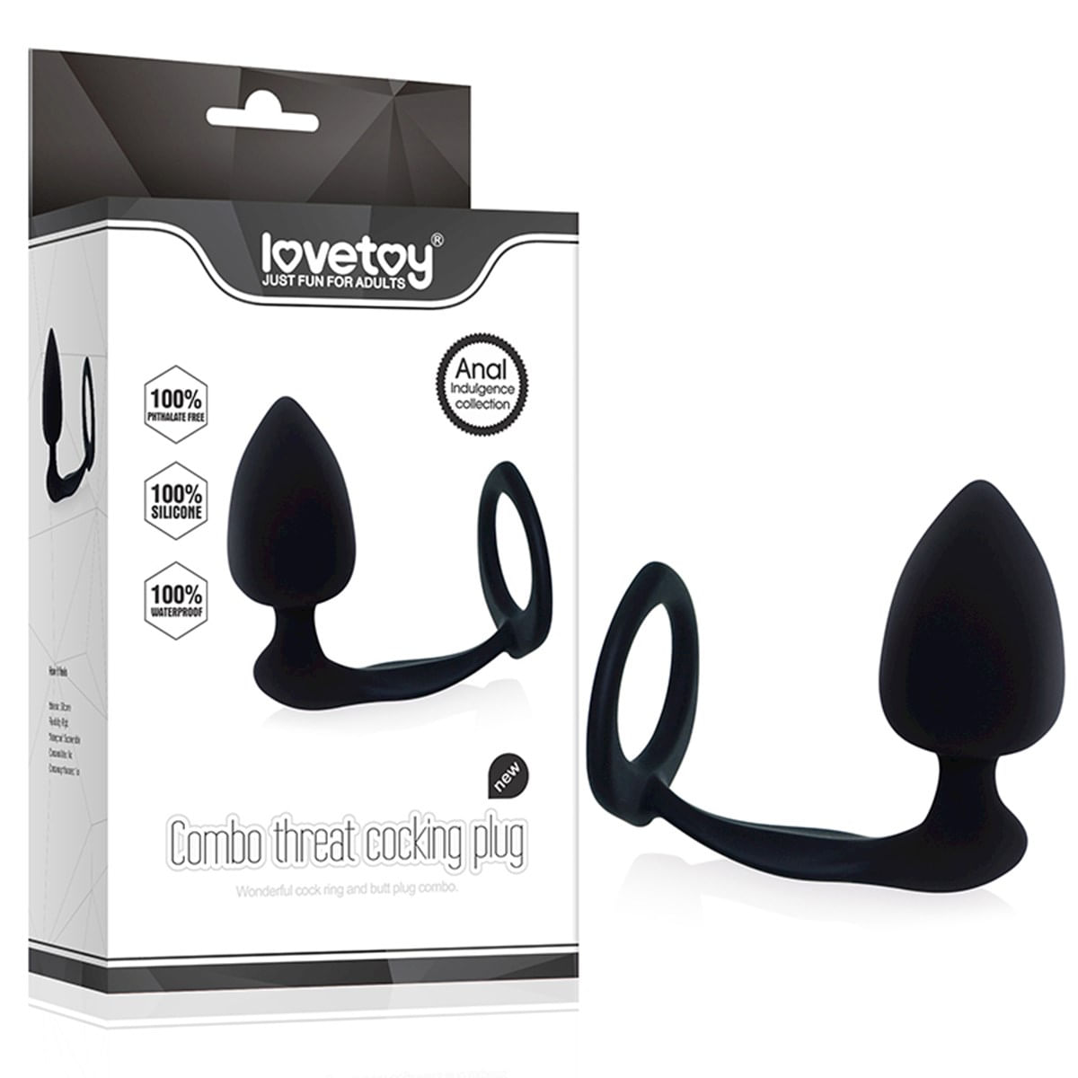 Anel Peniano Com Penetrador Anal Em Silicone Lovetoy Miss Collection