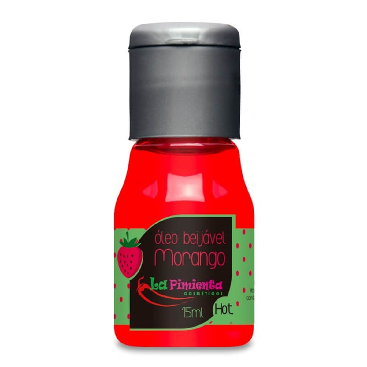 Óleo Beijável para Massagem Hot de Morango 15ml La Pimienta