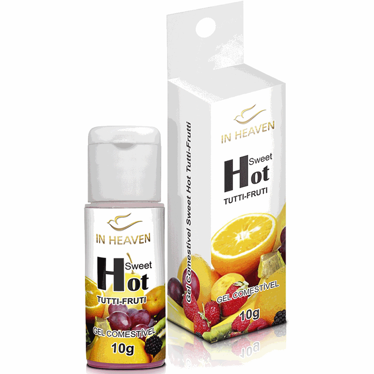 In Heaven Sweet Hot Tutti-Fruti 10g Gel Comestivel Linha Erótica para Evangélicos Intt