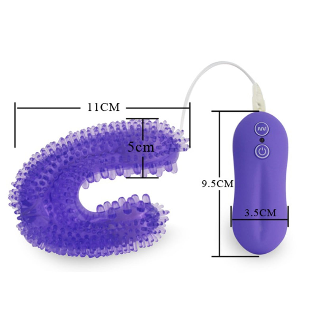 Vibrador Furry Tingler Vibe em Silicone à prova d'água, 10 Velocidades