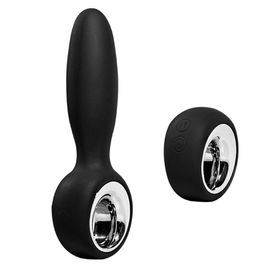 Hot Vibe Plug Ring Plug Anal com 12 Modos de Vibração e Controle Sem Fio Hot Flowers