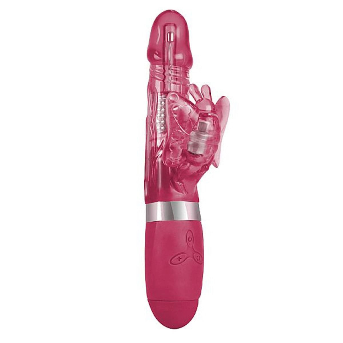 Vibrador Rotativo com Estimulador Borboleta Butterfly Vibrator Miss Collection