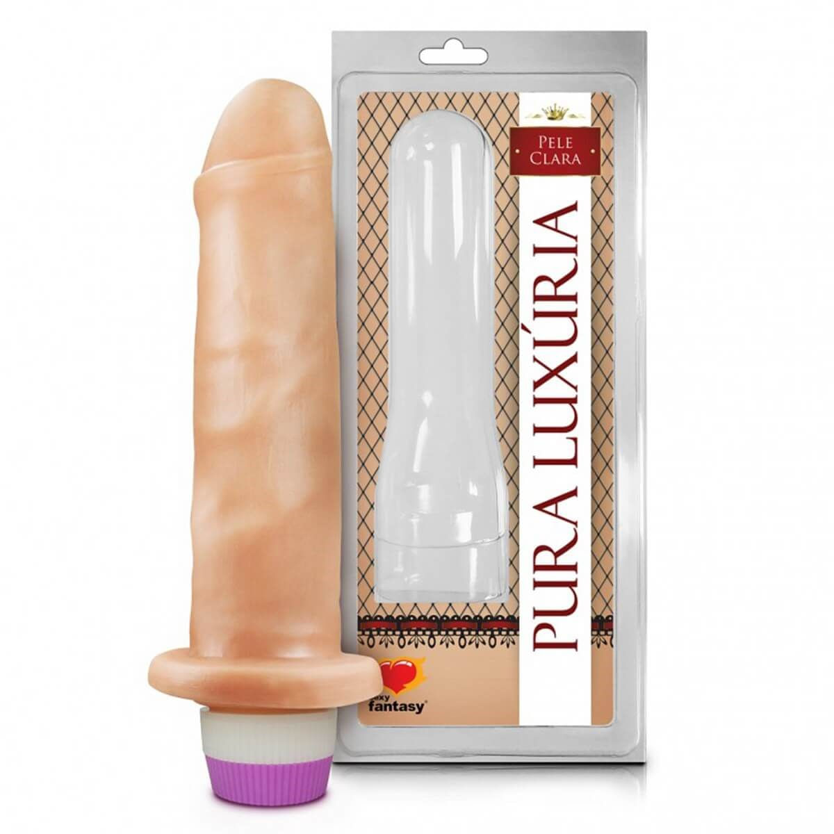 Prótese Pura Luxúria Realístico com Vibro 17,4 x 4,1cm Sexy Fantasy Prótese Pura Luxúria Realístico com Vibro 17,4 x 4,1cm Sexy Fantasy