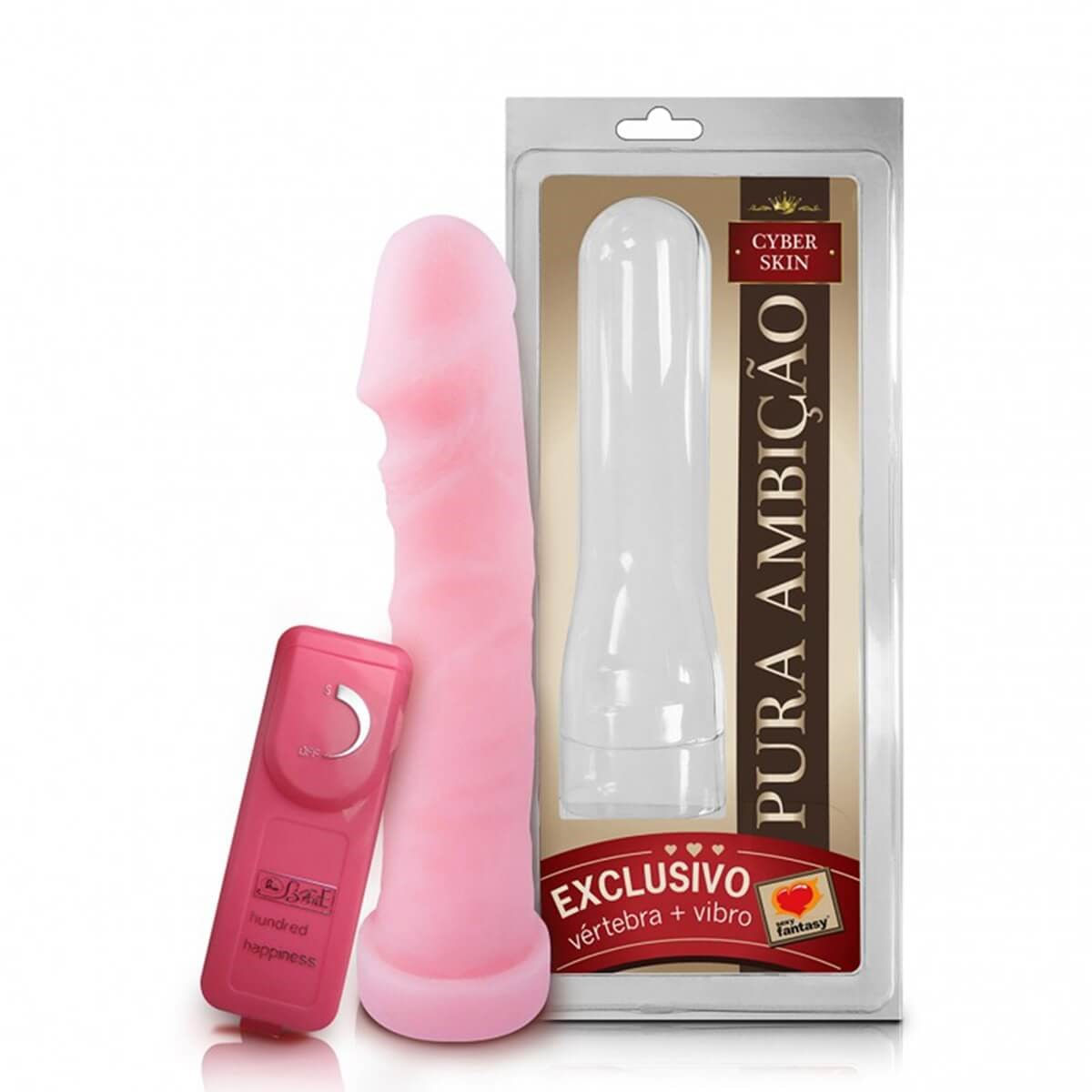 Prótese em Cyber Skin com Vibro e Vértebra Pura Ambição 18x4,5 cm Sexy Fantasy Prótese em Cyber Skin com Vibro e Vértebra Pura Ambição 18x4,5 cm Sexy Fantasy
