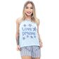 Pijama Feminino em Microfibra Estampado Verão Yully