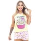Pijama Feminino em Microfibra Estampado Verão Yully