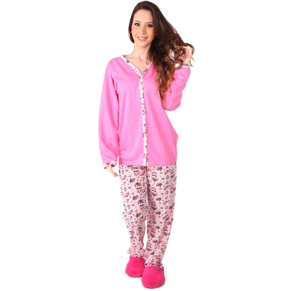 Pijama-longo-estampado-em-algodao-com-abertura-de-botao---Gatto-Style