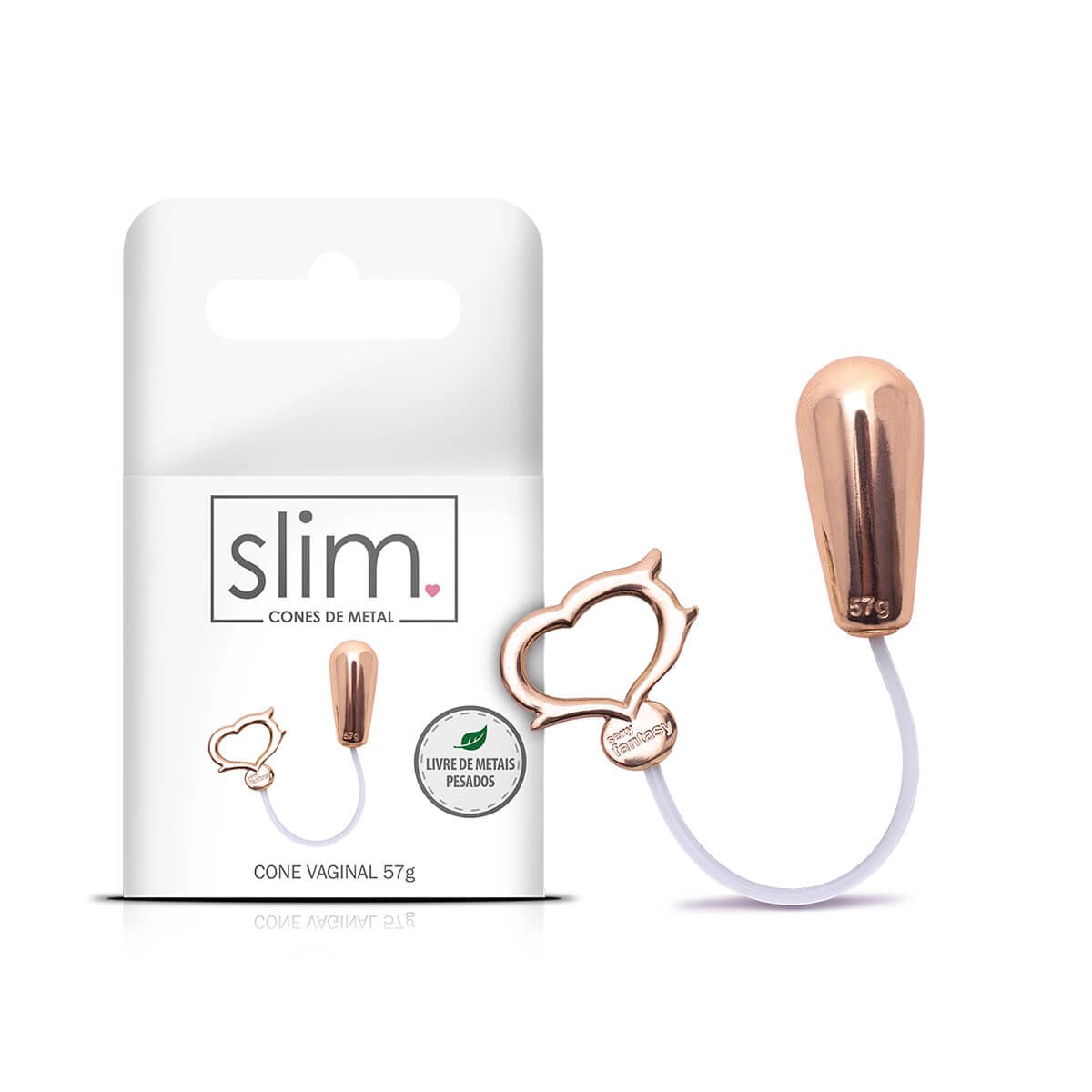 Cone Vaginal Pompoarismo em Metal 57g- 4,4X 2,1cm Linha Slim Sexy Fantasy Cone Vaginal Pompoarismo em Metal 57g- 4,4X 2,1cm Linha Slim Sexy Fantasy