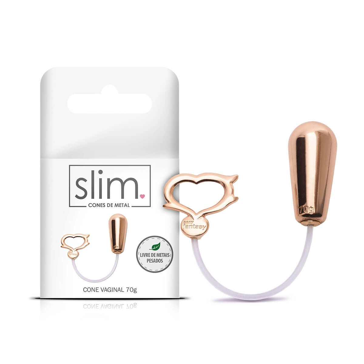 Cone Vaginal Pompoarismo em Metal 70g- 4,1X 1,9 cm Linha Slim Sexy Fantasy Cone Vaginal Pompoarismo em Metal 70g- 4,1X 1,9 cm Linha Slim Sexy Fantasy