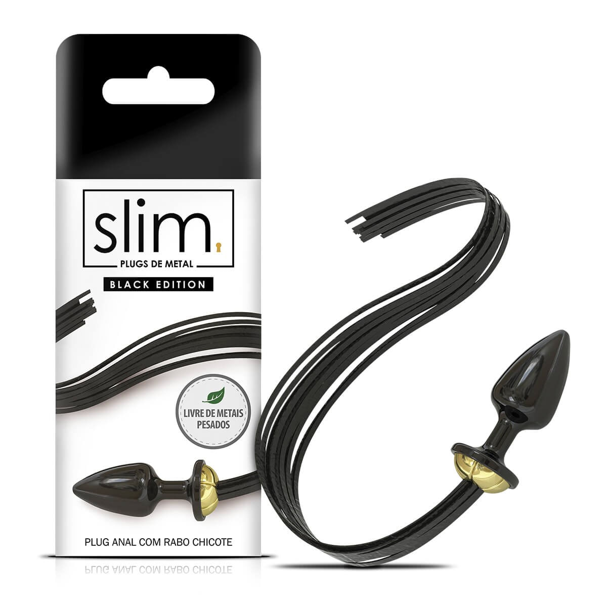 Plug Anal com Rabo Chicote 40 cm Linha Slim Sexy Fantasy em 10X Sem Juros Plug Anal com Rabo Chicote 40 cm Linha Slim Sexy Fantasy em 10X Sem Juros