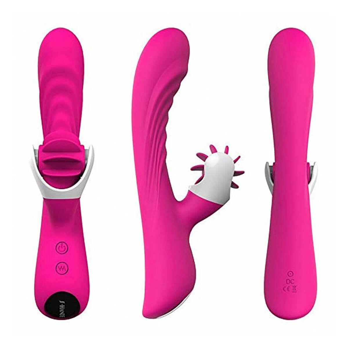 Nymph Vibrador Ponto G Recarregável com 9 Modos de Vibração e Língua Estimuladora Miss Collection