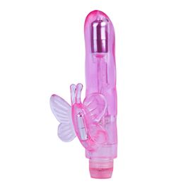 Vibrador com Estimulador de Clitóris em Formato de Borboleta