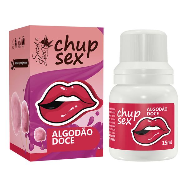 Chup Sex Óleo Comestível 15ml Secret Love Chup Sex Óleo Comestível Algodão Doce 15ml Secret Love