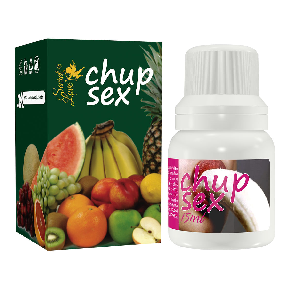 Chup Sex Óleo Comestível Salada de Frutas 15ml Secret Love