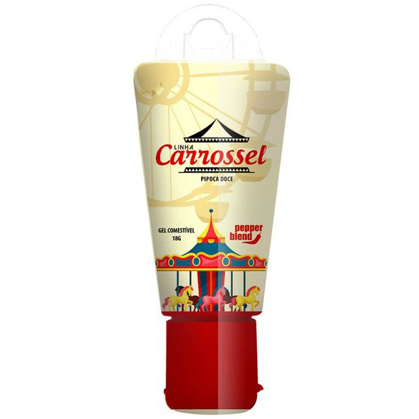 Carrossel Gel Comestível Para Sexo Oral 18g Pepper Blend