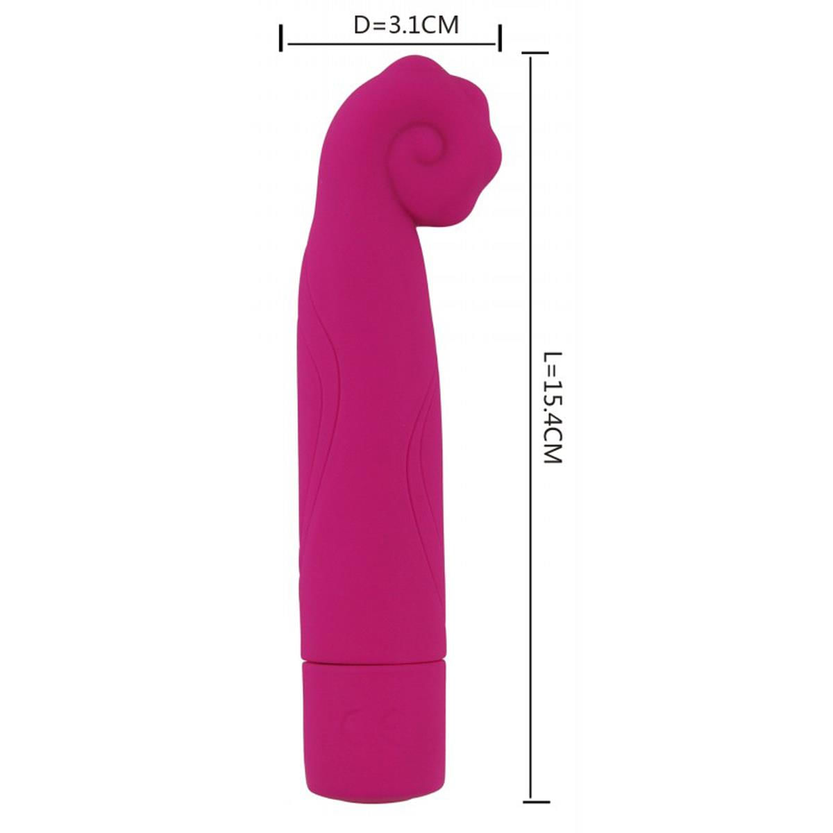Vibrador Vicky em Silicone Solf Touch com Estimulador, 8 Velocidades