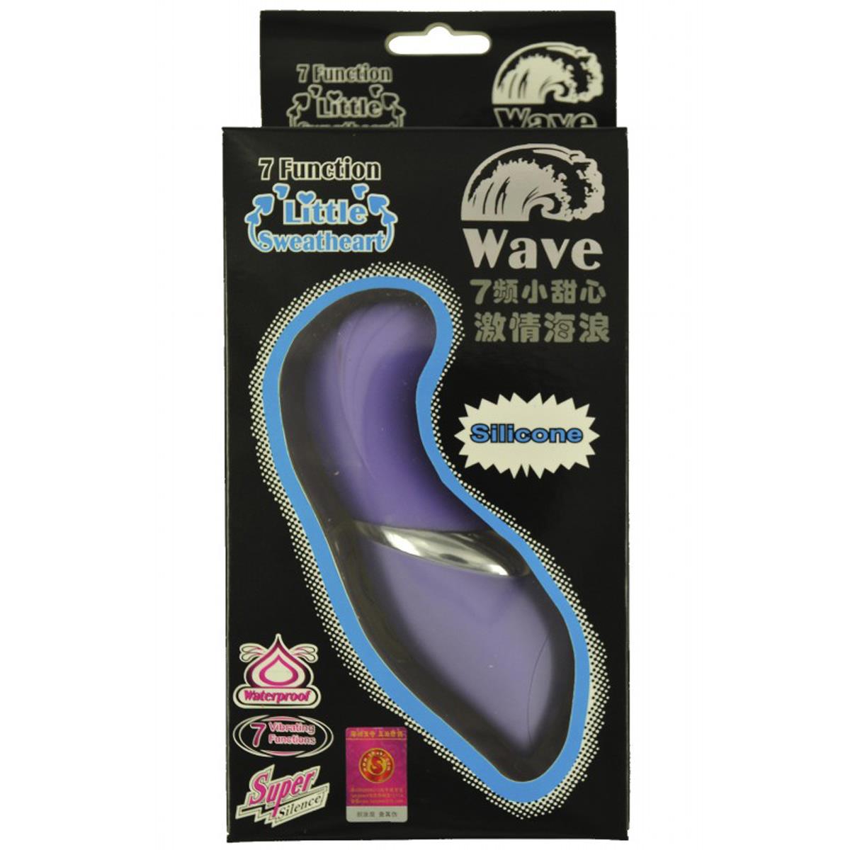 Vibrador Wave em Silicone Solf Touch com Estimulador à prova D'àgua, 7 Velocidades