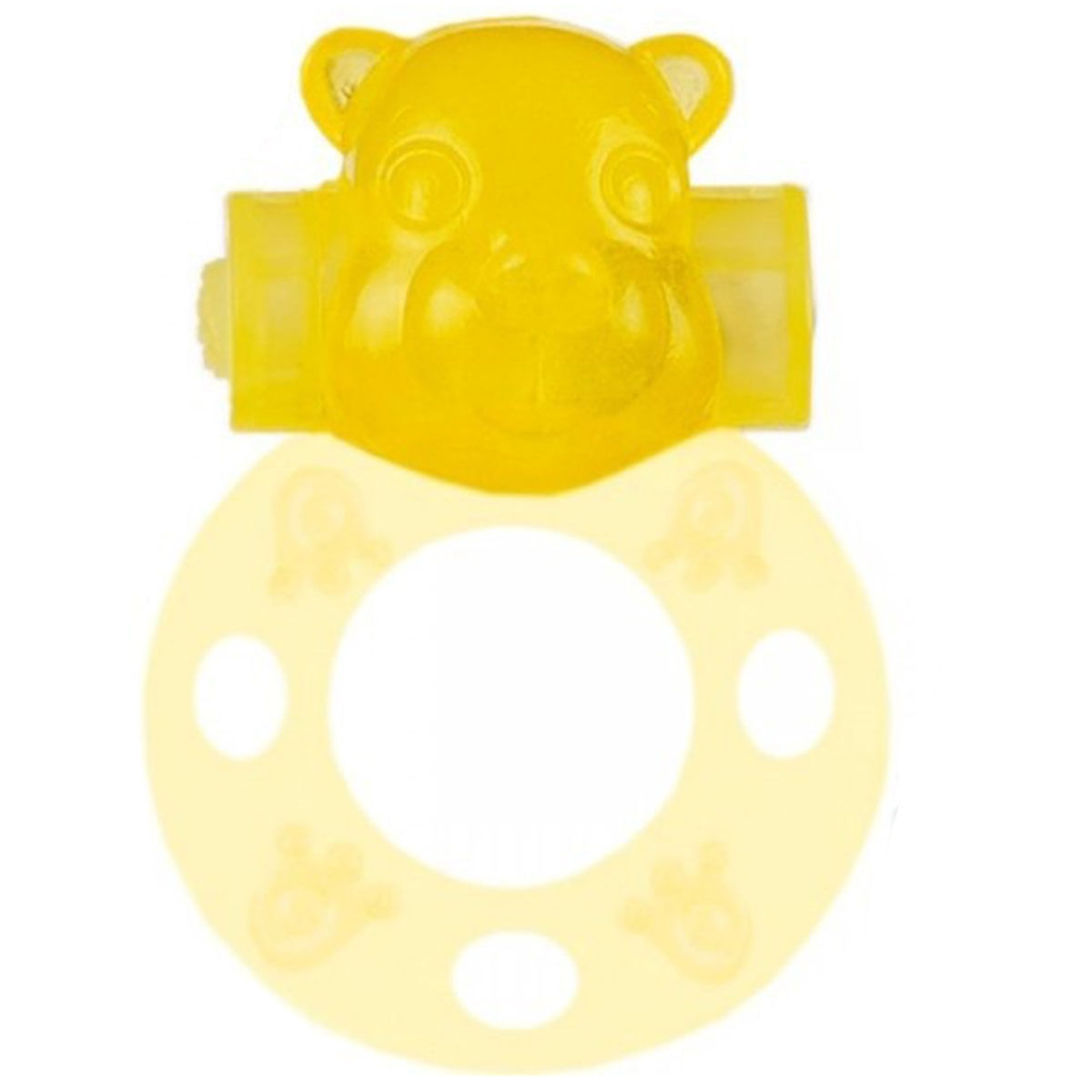 Anel Peniano Fluorescente com Vibrador Formato Urso