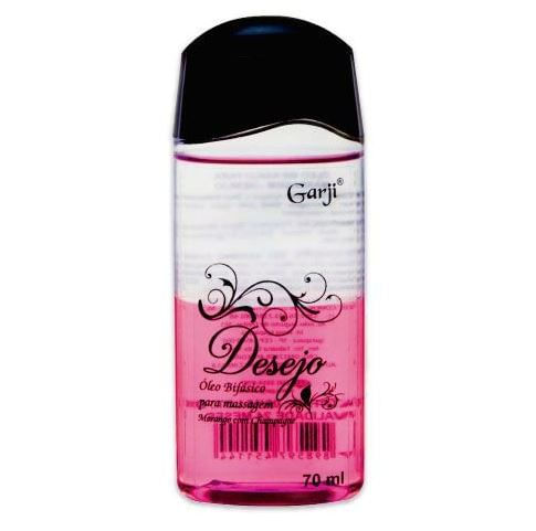 Desejo Óleo Bifásico de Massagem Morango com Champanhe 70ml Garji Desejo Óleo Bifásico de Massagem Morango com Champanhe 70ml Garji