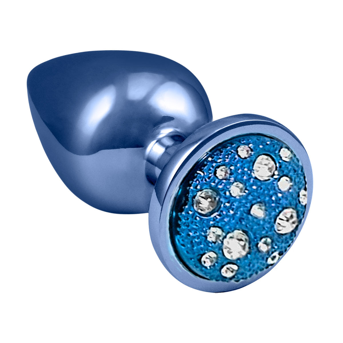 Plug M com Pedra Cravejada em Strass 7,5X3,5 cm Hard Plug M com Pedra Cravejada em Strass 7,5X3,5 cm Hard