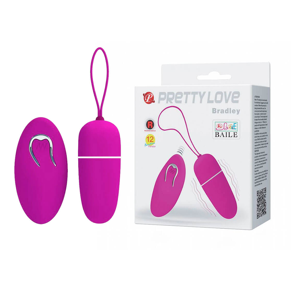 Pretty Love Bradley Bullet de Controle Remoto com 12 Vibrações Miss Collection