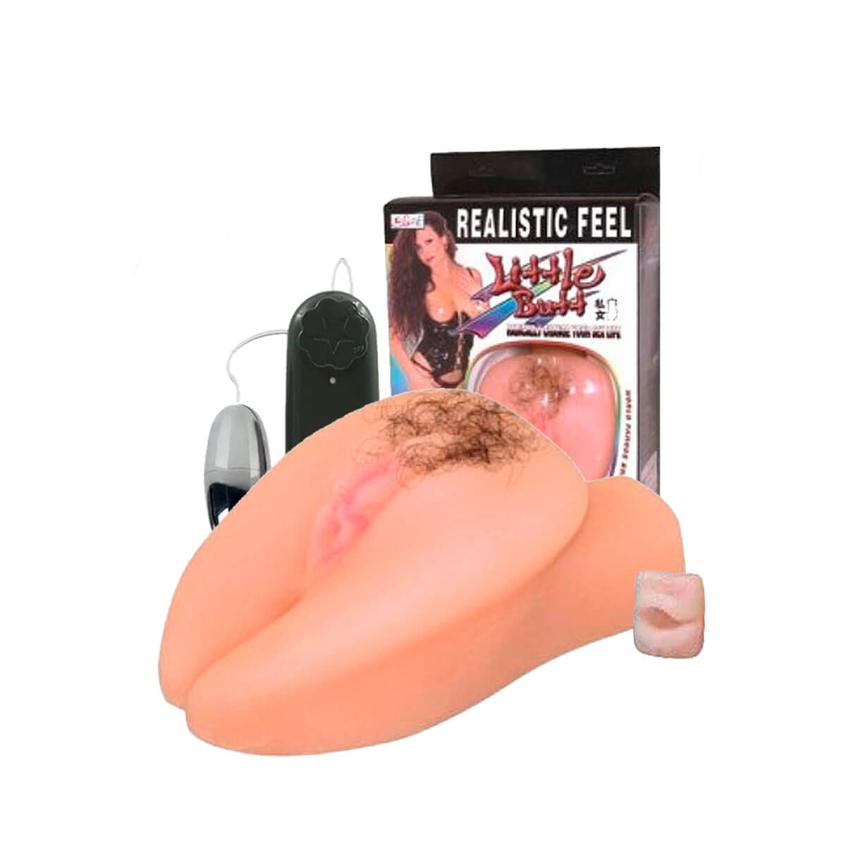 Realistic Feel Masturbador Masculino em Formato de Vagina em Cyberskin e Vibrador Bullet Sexy Import