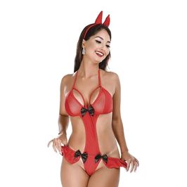 Fantasia Diabinha com Chifre Hot Hot Flowers