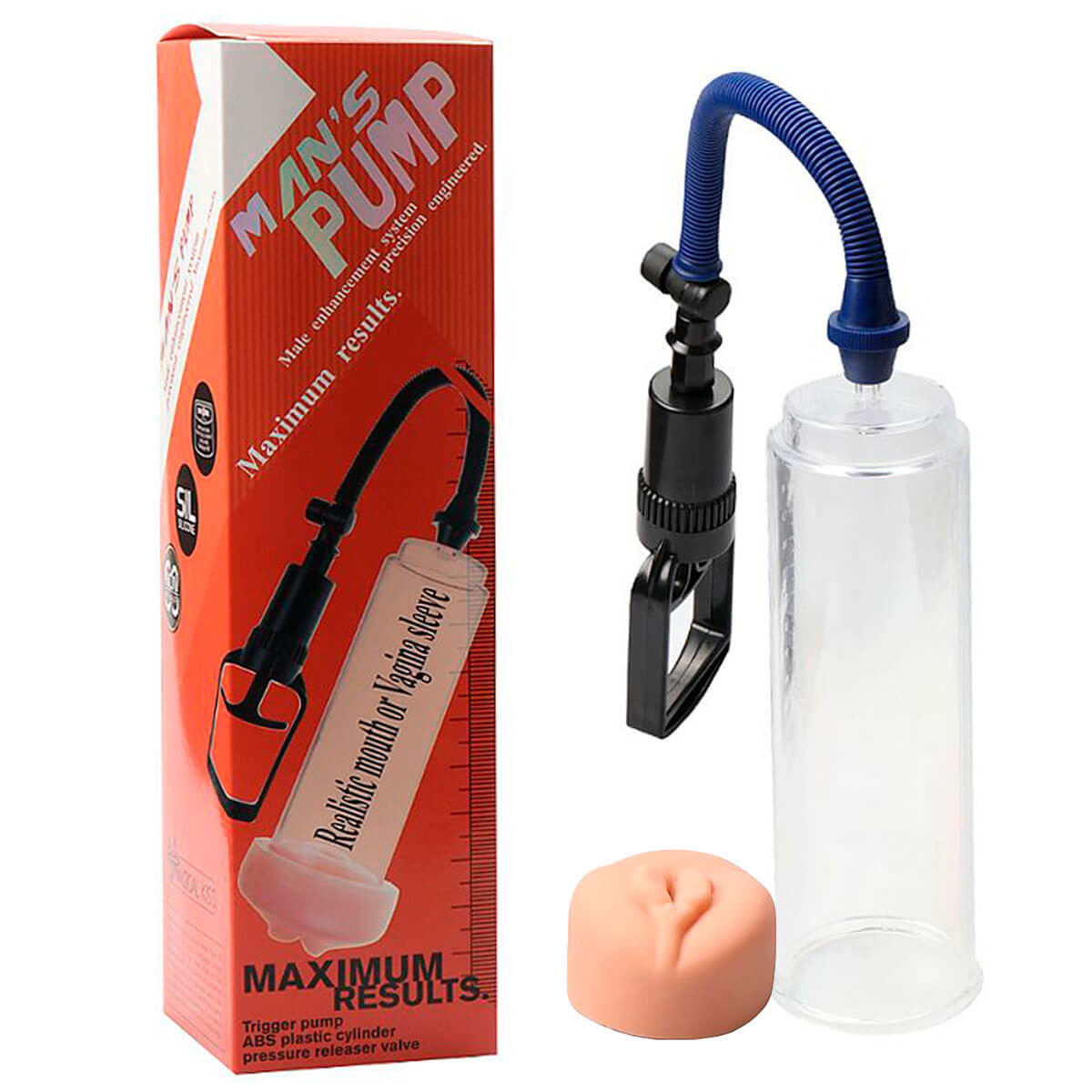 Man’s Pump Bomba Peniana Manual com Bocal Formato Vagina em CyberSkin 20x6 cm Miss Collection
