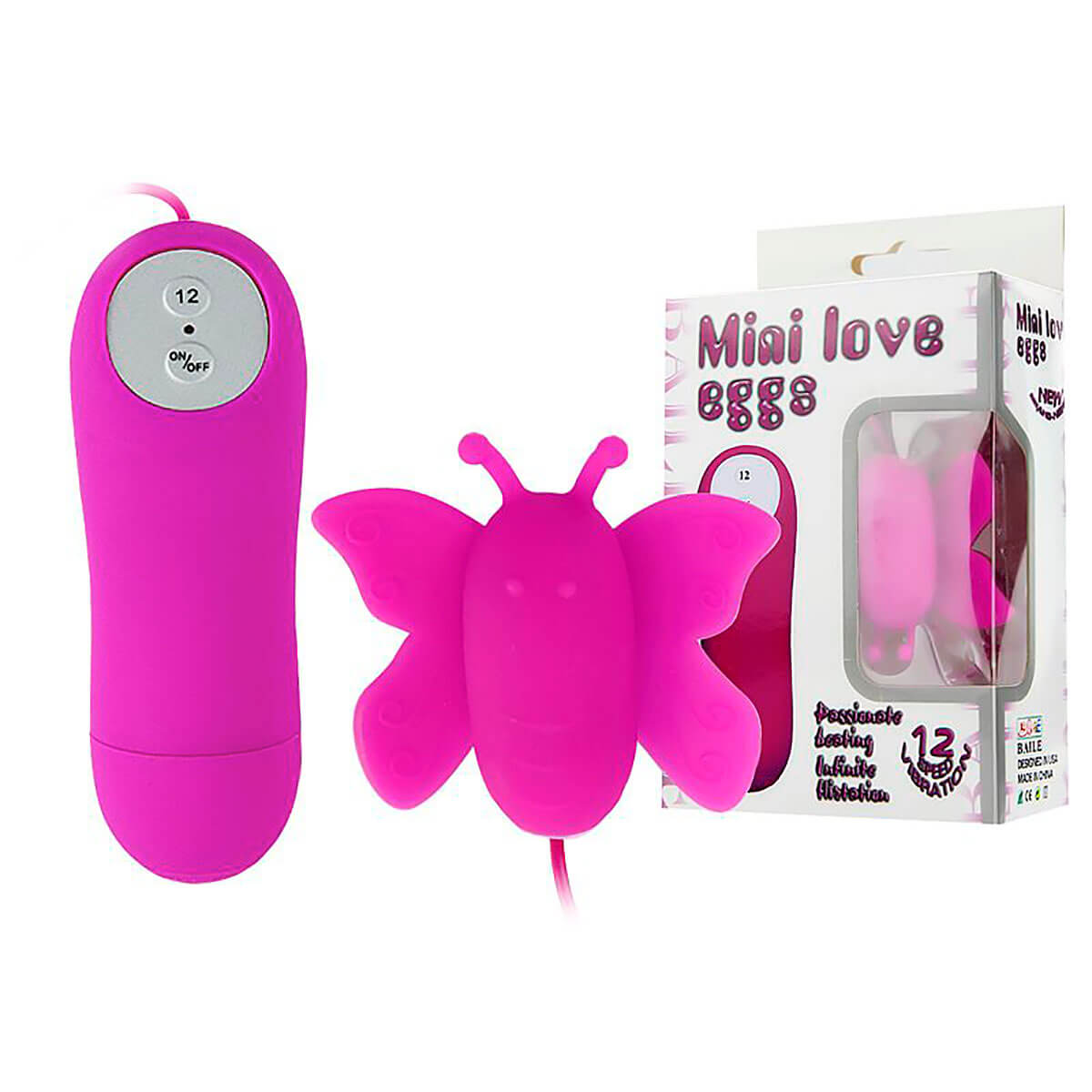 Mini Love Eggs Massageador Borboleta em Soft Touch Sexy Import