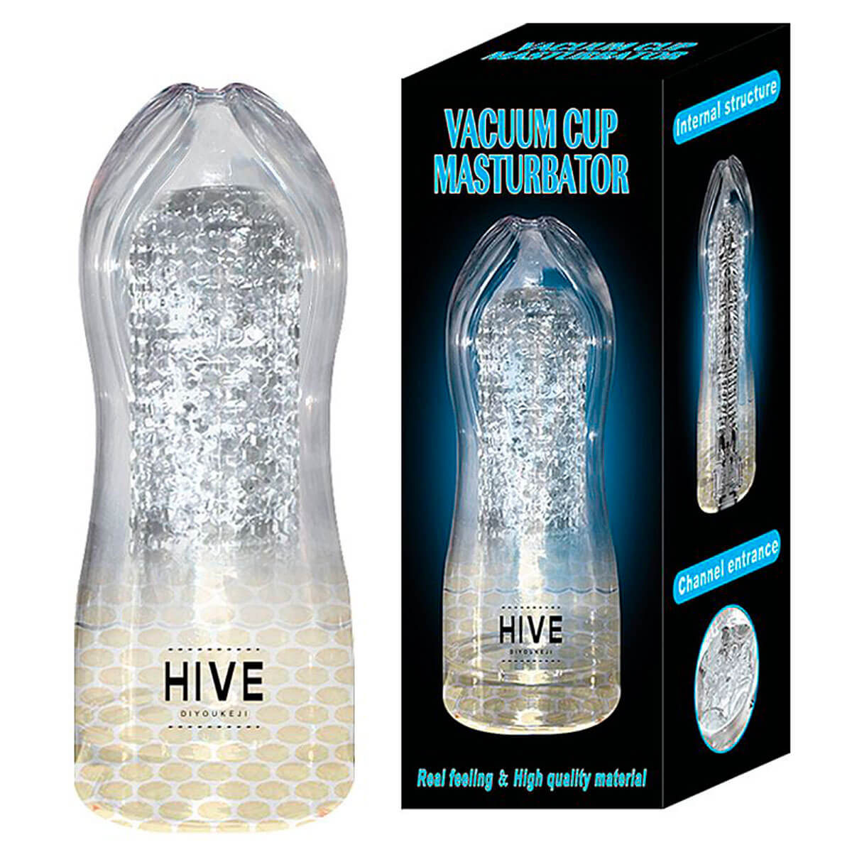Hive Masturbador Lanterna Masculino Formato de Vagina 18x7 cm Miss Collection