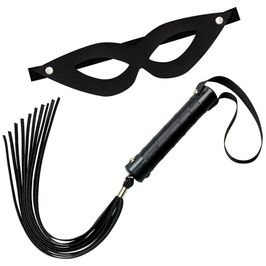 Kit 1 Chicote com 40 cm e Máscara Tiazinha Preto La Pimienta