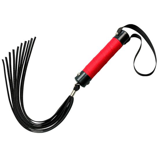 Chicote com 10 Tiras em Corda de 40 cm Vermelho