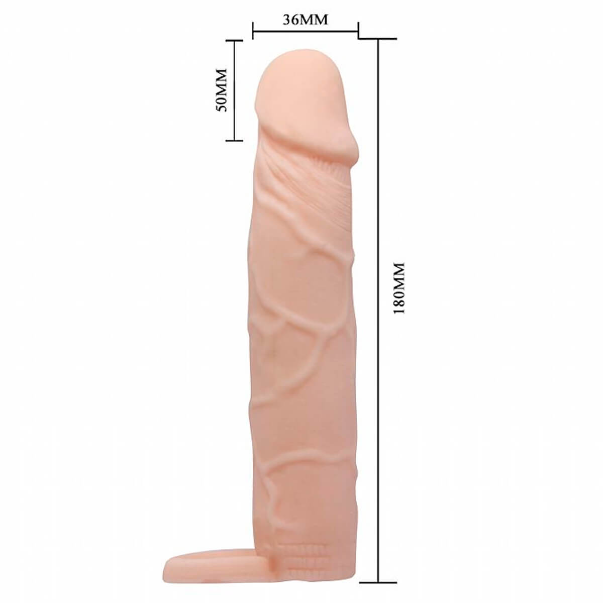 Pretty Love Capa Peniana Extensora CyberSkin com Anel para Escroto 18x3,6 cm Sexy Import