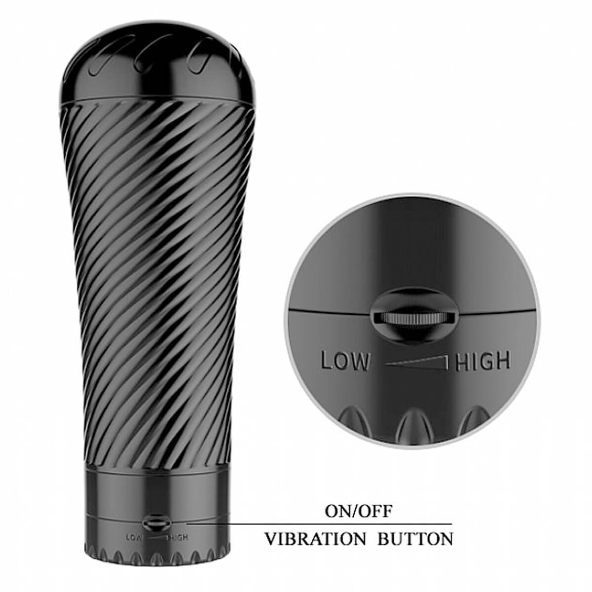 Love Kiss Masturbador Lanterna em Formato de Boca com Vibro 22,5x9 cm Miss Collection