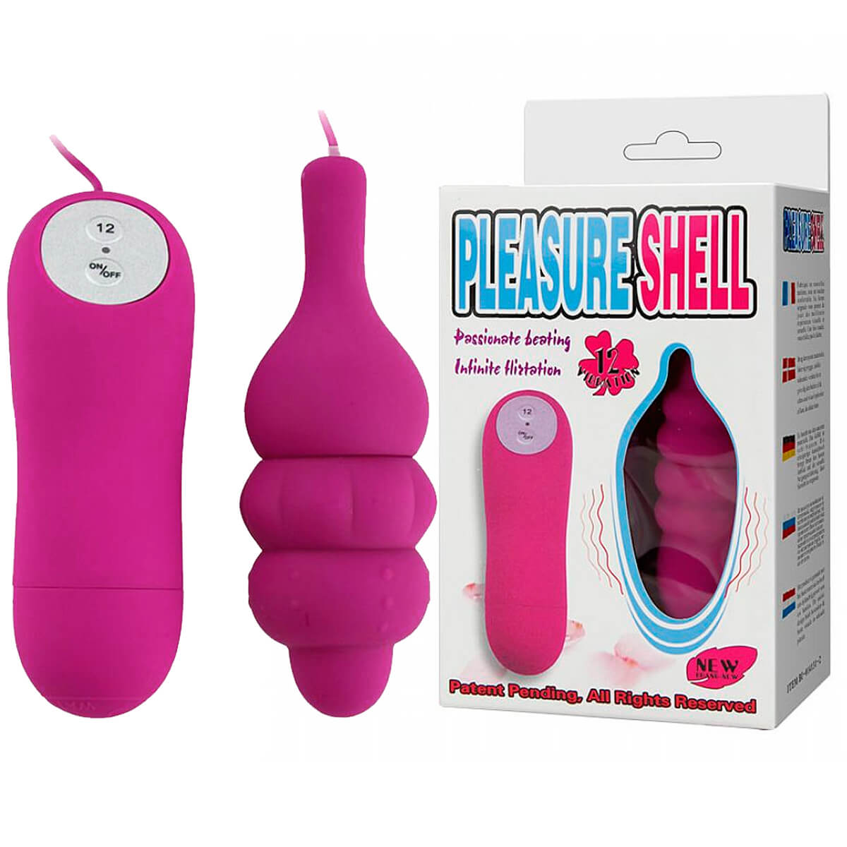 Pleasure Shell Bullet com Conrole Remoto e 12 Vibrações Miss Collection Pleasure Shell Bullet com Conrole Remoto e 12 Vibrações Miss Collection