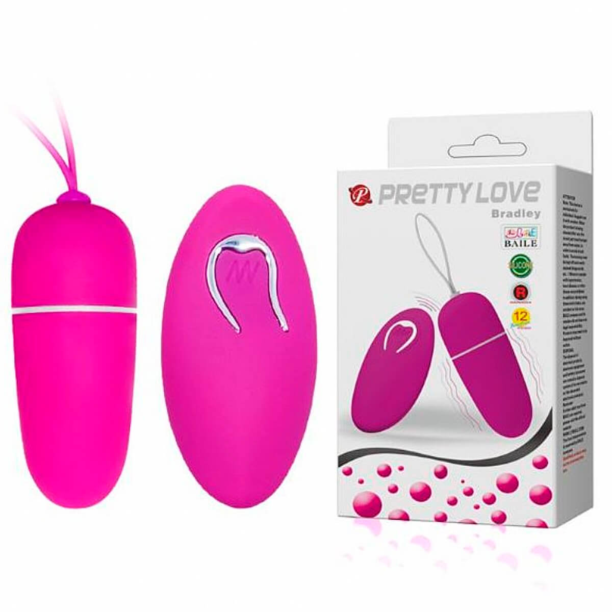 Pretty Love Bradley Bullet com 12 Vibrações e Controle Remoto sem Fio Sexy Import Pretty Love Bradley Bullet com 12 Vibrações e Controle Remoto sem Fio Sexy Import