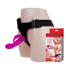 Ultra Harness Cinta com Prótese e Estimulador de Clitóris com Vibro Miss Collection Sexy Import