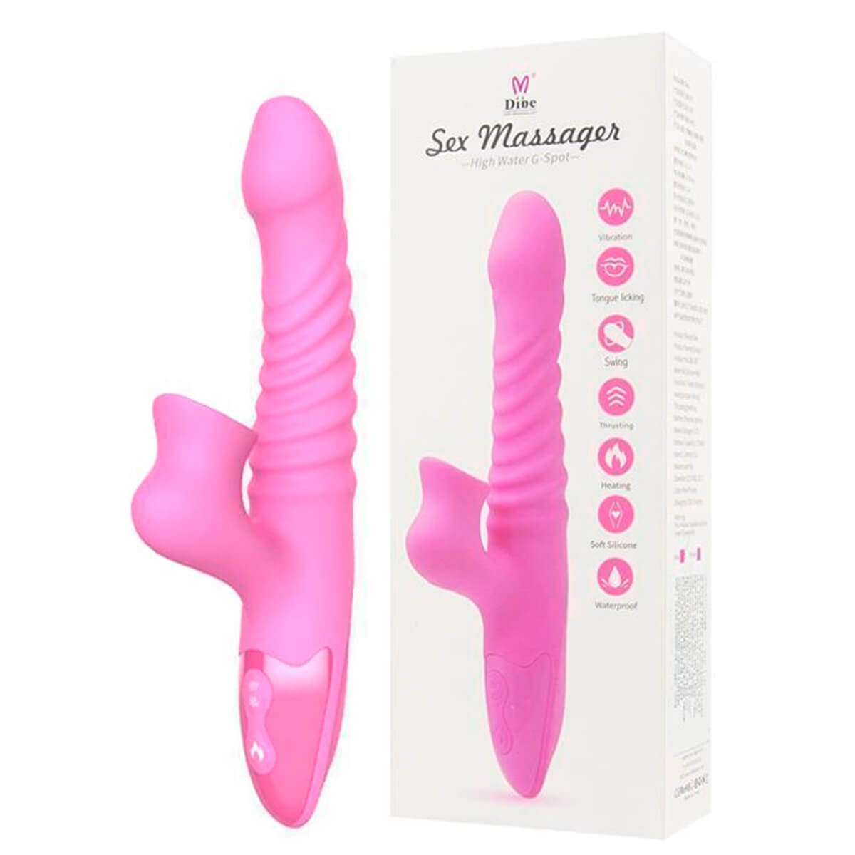 Christal Dibe Sex Massager G-Spot Massageador com Estimulador Clitoriano Miss Collection