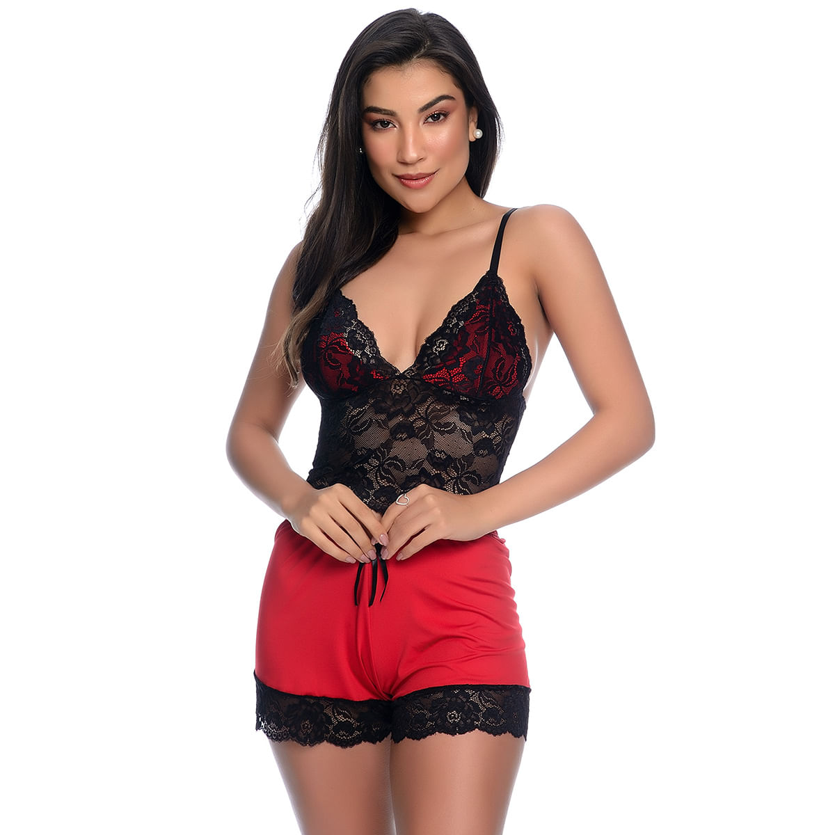 Short Doll Gaby com Detalhe em Renda Patitex