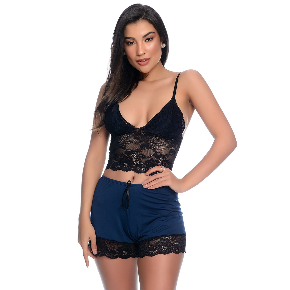 Short Doll Gaby com Detalhe em Renda Patitex