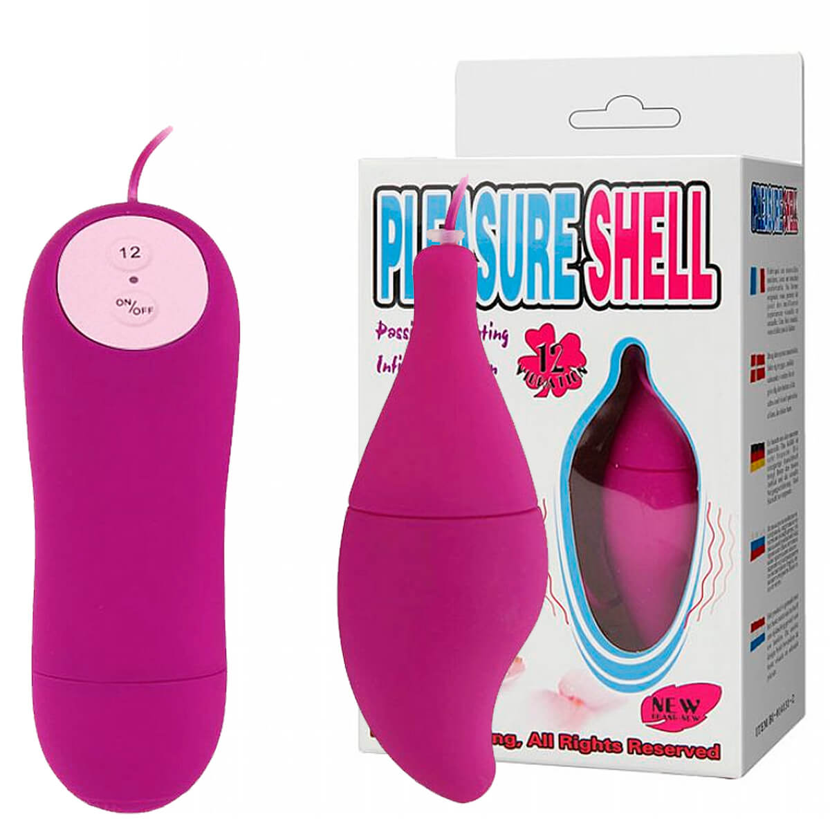 Pleasure Shell Bullet com Controle Remoto 12 Vibrações Sexy Import
