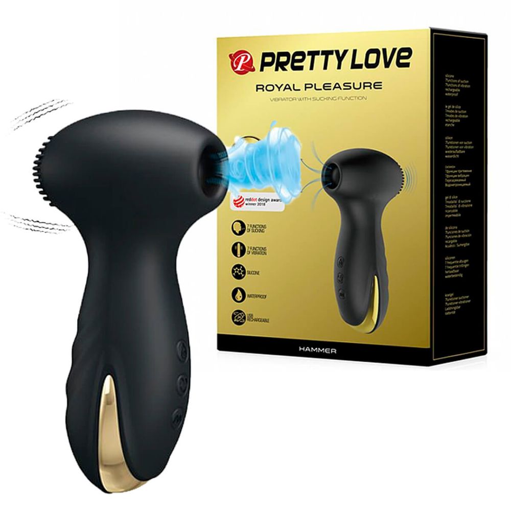 Pretty love hammer estimulador de clitóris com sucção miss collection